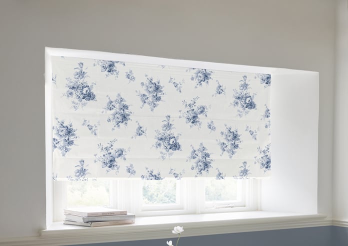 Shabby Chic by Rachel Ashwell Sunbleached Floral, China Blue - Twist&Fit Roman Blind - Image 5